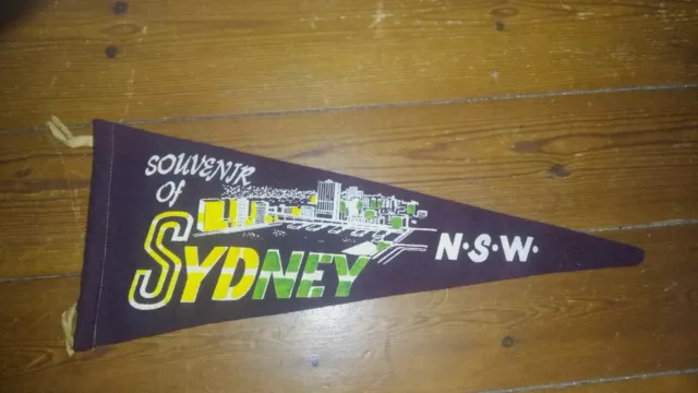 original Filz Wimpel, Souvenir Wimpel, Australien / Sydney, ca.1960, L45cmxH18cm