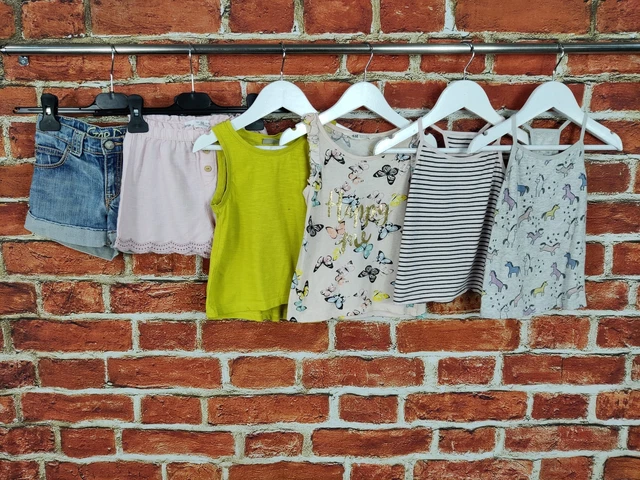 Girls Bundle Age 3-4 Years Next Gap H&M Denim Shorts Vest Summer Top Kids 104Cm