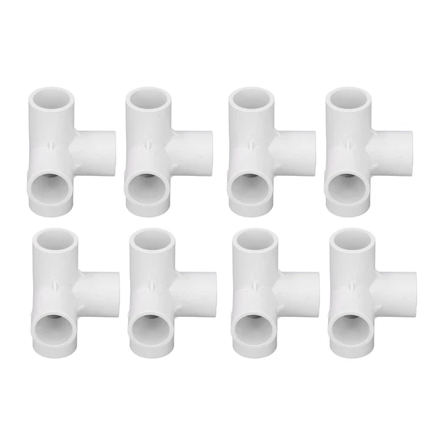 (Bianco) raccordi gomito a 4 vie 10 pz raccordi laterali a 4 vie connettori raccordo tubi