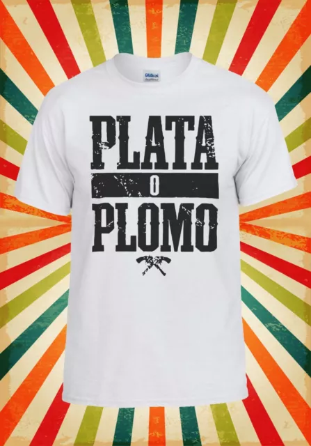 Pablo Escobar Plata O Plomo Drug Funny Men Women Vest Tank Top Unisex T Shirt 95