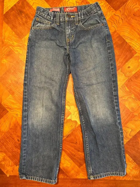 Arizona Jean Co. Boys Adjustable Fit Denim Blue Jeans Size 10