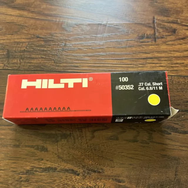 HILTI #50352 Cal .27 short 6.8/11 M10 YELLOW Shots 100 count~New