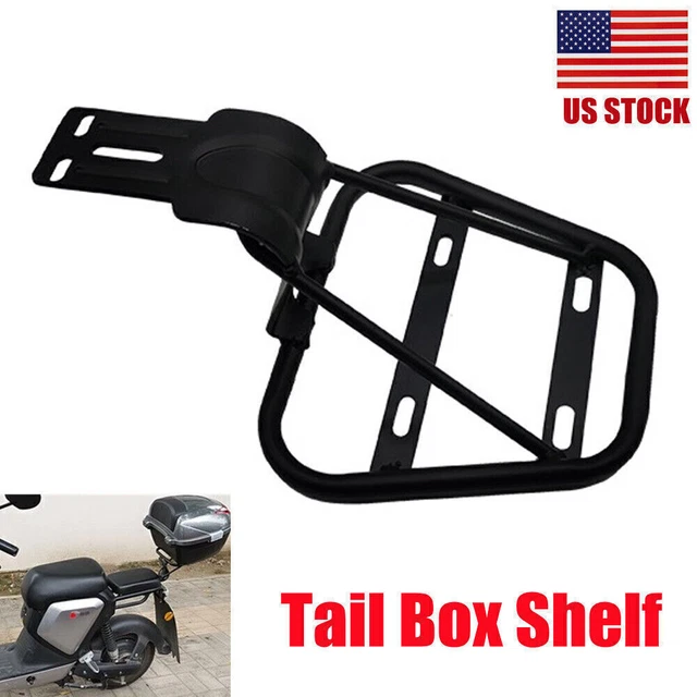 US STOCK Universal Motorcycle Backrest Bracket Back Rack Tail Box Luggage Shelf