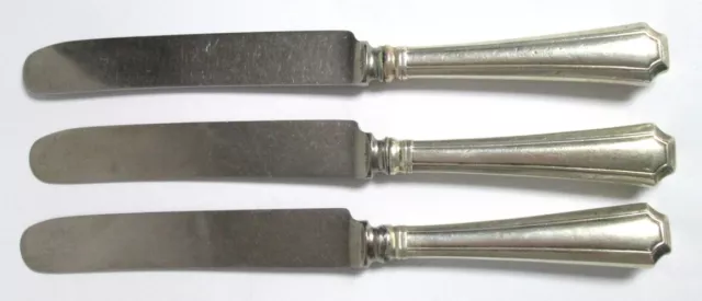 3 Vintage LATEMA Sterling Silver Dinner Butter Knives 185.8g