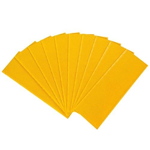 Yellow Beehive Wax Coated Foundation SheetWaxed　Foundation 5-5/8-Inch Medium ...