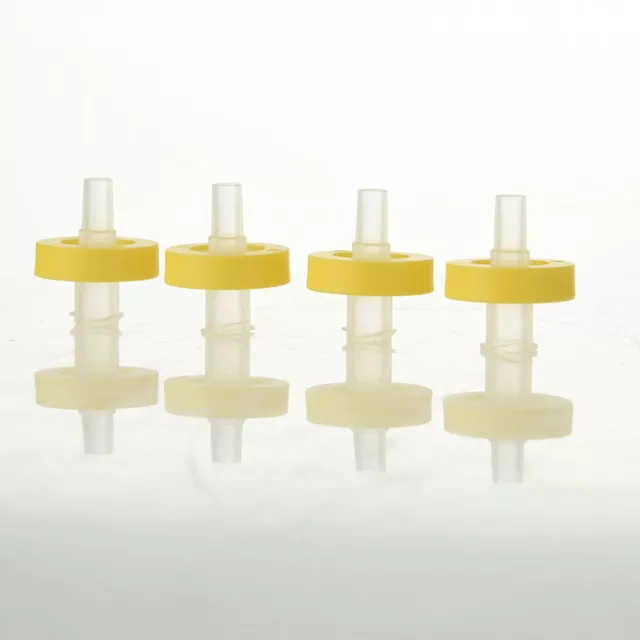 25pcs/Bag Syringe Filter OD=13MM,0.22 Micron,Made From PES, Disposable yellow