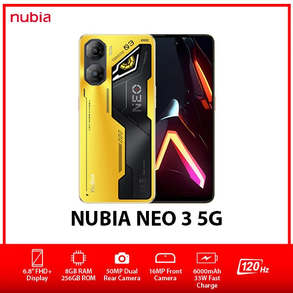 新品未開封 Nubia Neo 3GT グローバル版 12/256 Yellow