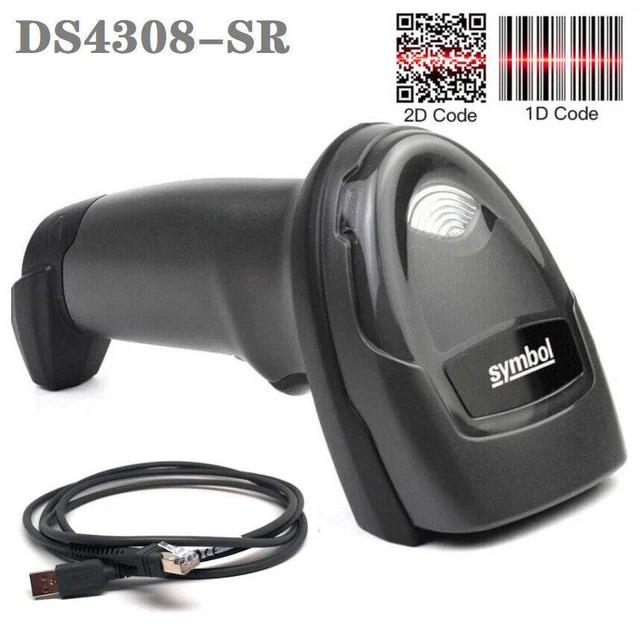 Symbol DS4308-SR00007ZZAP 1D 2D Digital Handheld Barcode Scanner w USB Cable
