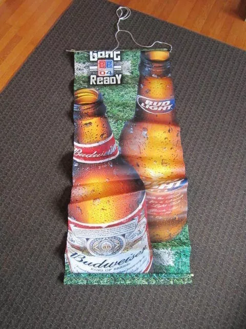 Budweiser Banner Collectible Big Vinyl Bud Beer Bowl 2004 Bud Light Football