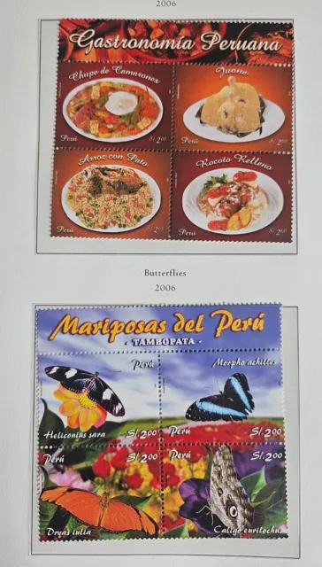 Peru 2006 MNH Near Complete Stamp Year Set (57 Stamps, 9 Souvenir Sheets/Blocks)