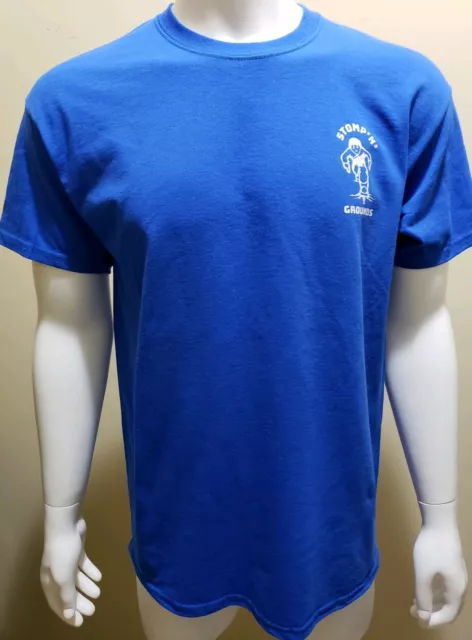 STOMP'N'GROUNDS New Designer Men T Shirts in Royal Blue US L Reppin Brooklyn