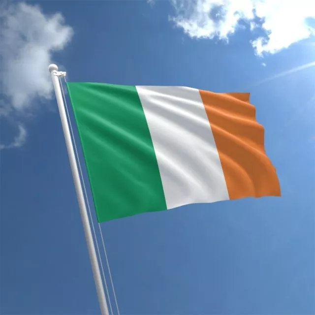 IRELAND FLAG 5FT x 3FT TRI COLOURS NATIONAL LARGE EIRE ST PATRICK IRISH REPUBLIC