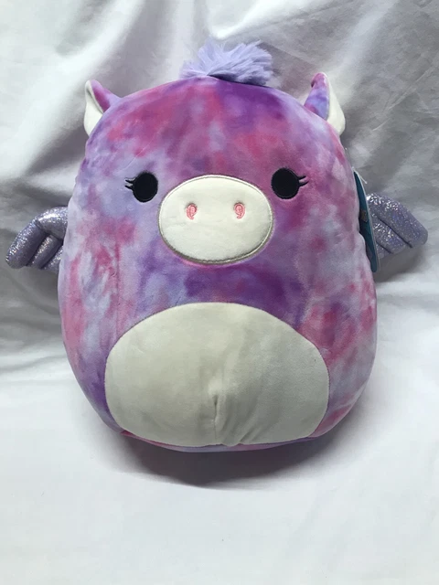Squishmallow 12" Willow The Tie Dye Pegasus Plush Toy Pillow Pet Kellytoy NWT