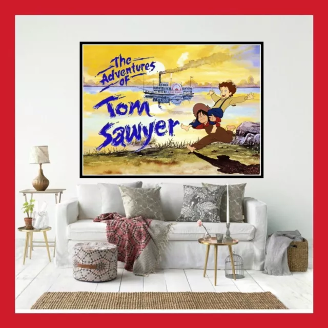 Toile Coton Affiche Poster Photo Figurine Les Aventures De Tom Sawyer Jeu Jouet