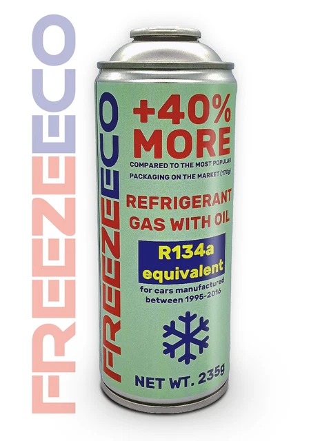 FREEZEECO R12/R134A AIRCON Top Up Refrigerant Gas with Oil (400ml) AC ...