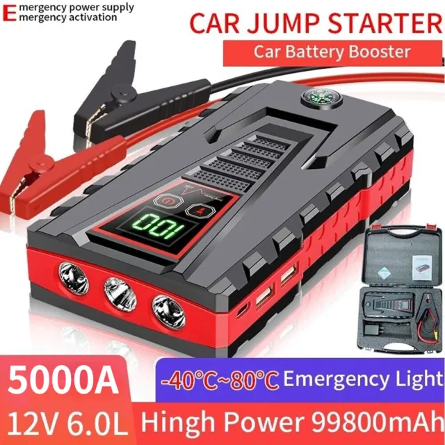 Auto-Starthilfe, 1500 A Spitze 26000 MAh 12 V Autobatterie-Starter