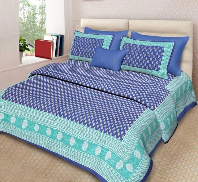 Housse De Couette Tartine Et Chocolat Bleue Avec Taie D'oreiller Occasion