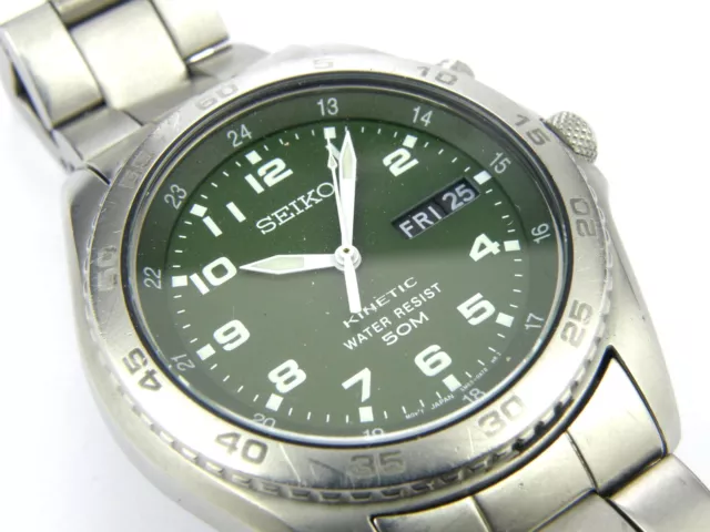 MEN'S SEIKO 5M63-0A50 Military Kinetic Watch - 50m £ - PicClick UK