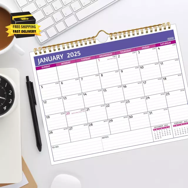 WALL CALENDAR 20252026 2 Year Calendar 20252026, 11 X 8.5 In, Jan