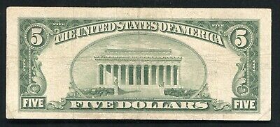 Fr. 1654* 1934-D $5 Five Dollars *Star* Silver Certificate Currency Note Vf 2