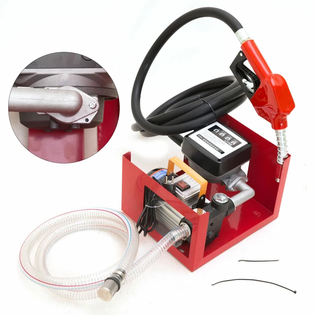 Pompa diesel 550 W contatore pistola erogatore pompa olio combustibile stazione di servizio 60 L/min DHL NUOVO