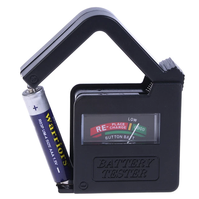 AA/AAA/C/D/18650/9V/1.5V UNIVERSAL BUTTON Cell Battery Volt Checker