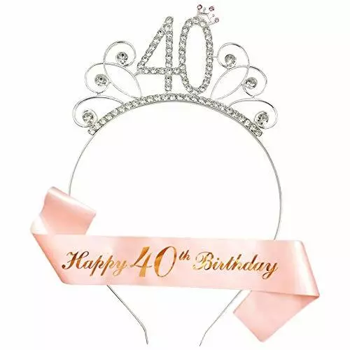 40 ANNI DI Compleanno Donna Tiara Birthday Corona 40 Compleanno Glitter  (P2p) EUR 20,40 - PicClick IT