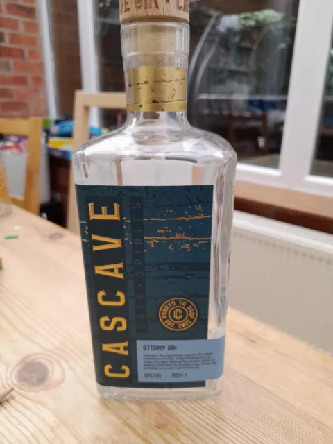 Empty 70cl Clear Square Glass Cascave Gin Bottle And Cork, Upcycling Project?