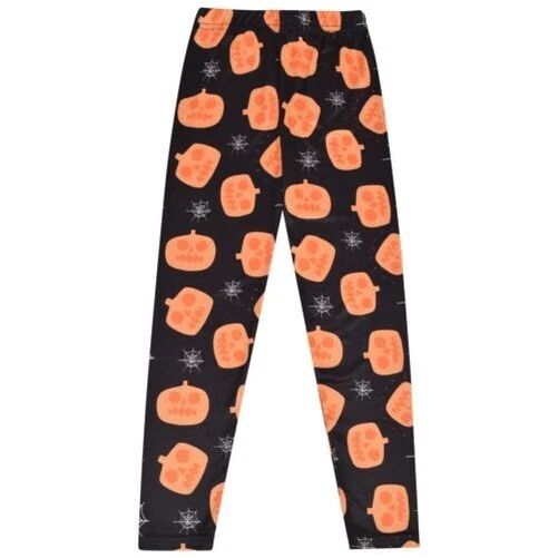 Bambine Legging Zucche Stampa Morbido Comfort Elasticizzato Halloween Party
