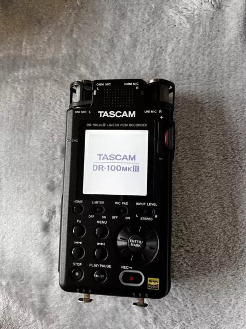 TASCAM DR-100MKIII DR100MK3 Stereo Audio Rekorder Wie Neu Aufzeichnungsgerät