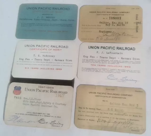 VINTAGE UNION PACIFIC Railroad Memorabilia Cards/Certificates EPHEMERA ...