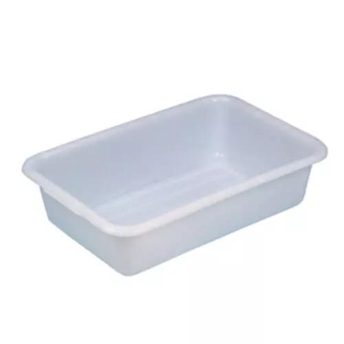Becken mit umlaufenden U-Rand, Polyethylen, Volumen wählbar, weiß, 2 Stück