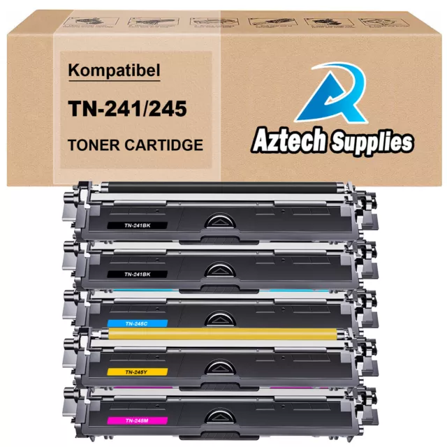 5 TONER Compatibel with Brother TN-241 TN-245 DCP-9015 CDW DCP9020 CDW HL-3140CW