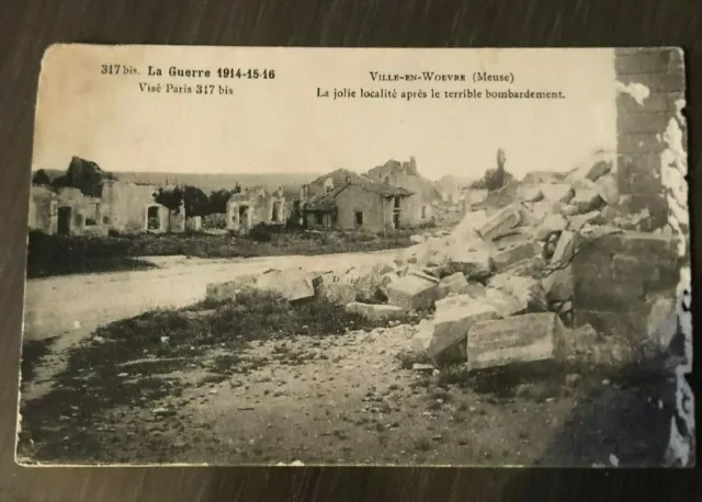 Meuse 55 Lorrain CP CPA Ville en Woevre - guerre 14-18