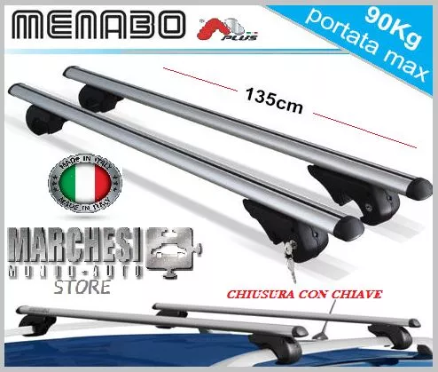 Barre Portatutto Fiat Panda Ii Cross Dal 2004 Al 2014 Con Rails Aperti