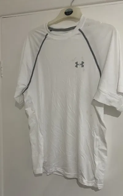 Under Armour Mens Shirt Short Sleeve Gym Fitness HeatGear Running-small See Desc