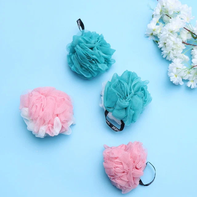 5 PIEZAS Baño Loofahs Esponja Baño Taburete Trasera Baño Esponja Ducha Esponja
