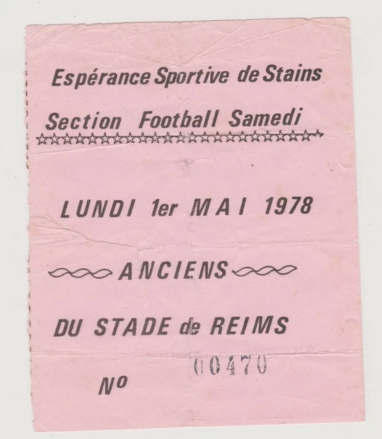 Fanion Ancien Du Stade De Reims - Football Champagne - Enorme - Objet De Collection Vintage