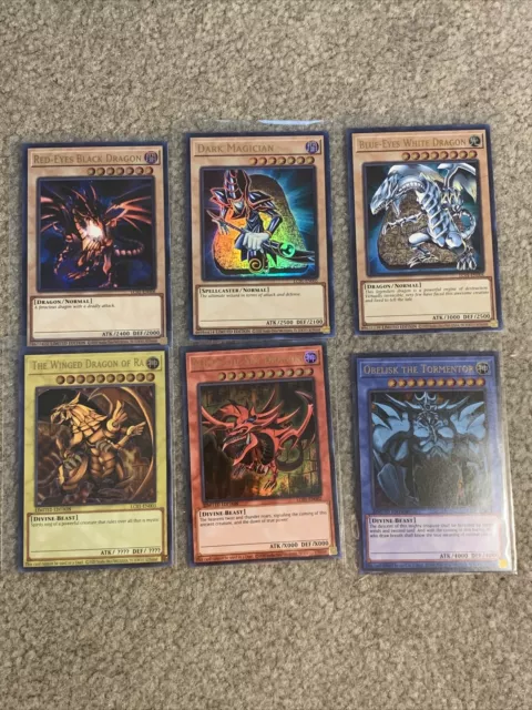 Yugioh LC01 6 Card Promo Set - Ultra Rare 25th Anniversary Collection God Cards