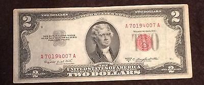1953 Two Dollar Bill Red Seal Note Randomly Hand Picked VG - Fine FREE SHIPPING!