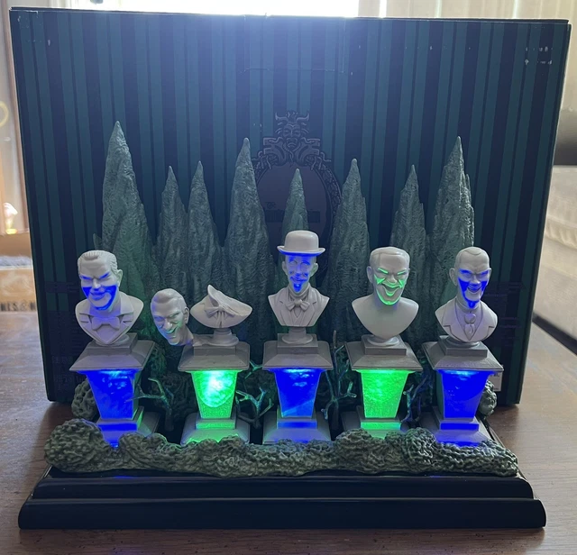 DISNEY PARKS HAUNTED Mansion Singing Head Busts Figure Figurine Light