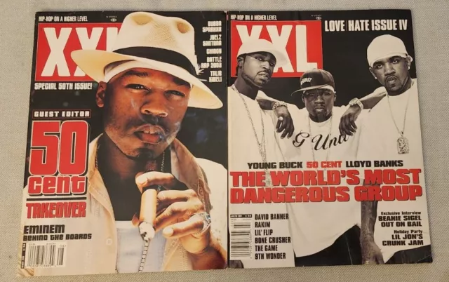 50 CENT, G-UNIT set of 2 XXL magazine August 2004 and Jan./Feb. 2004 £ ...