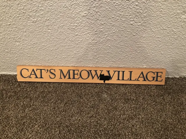 RARE Cat's Meow Village 30" Wood Rustic Sign