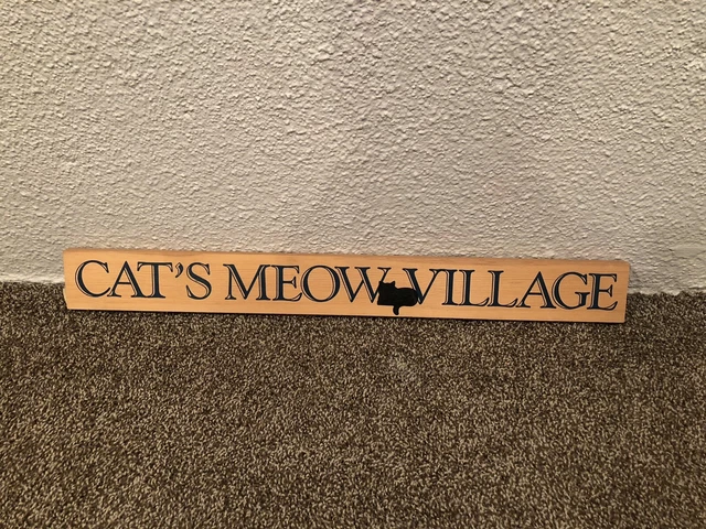 RARE Cat's Meow Village 30" Wood Rustic Sign
