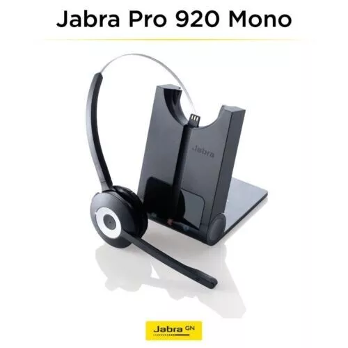 Jabra PRO 920 MONO Wireless Headset Comes With Power Adapter and Auxiliary Cable