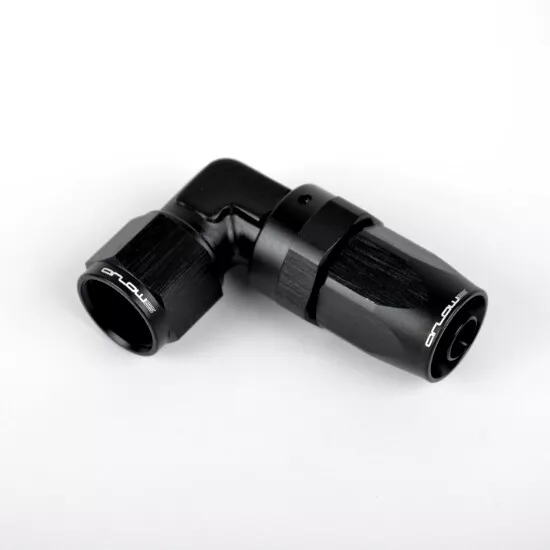 Arlows Alu Fitting Dash 4 - 90° Blockwinkel - ( Schwarz : 7/16 - 20 UNF )