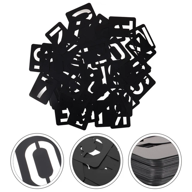 ALPHABET STENCIL SMALL Letter Stencils Template Ruler Sheets Number £8. ...
