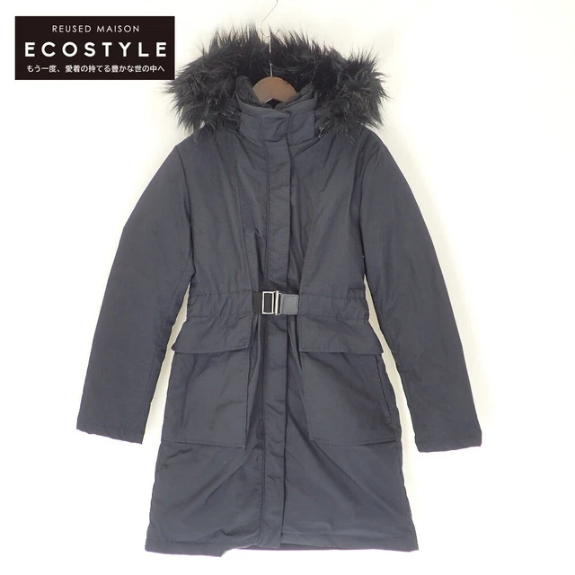 Theory 18AW Navy 01-8309615-050-902 Fur hood down coat coat S Navy