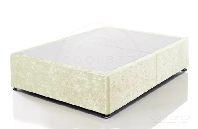 Crushed velvet divan ottoman single double bed base frame beds with drawers