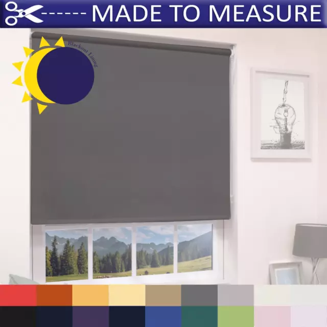 Made To Measure Blackout Roller Blinds - 100% Thermal - Custom Made To Size